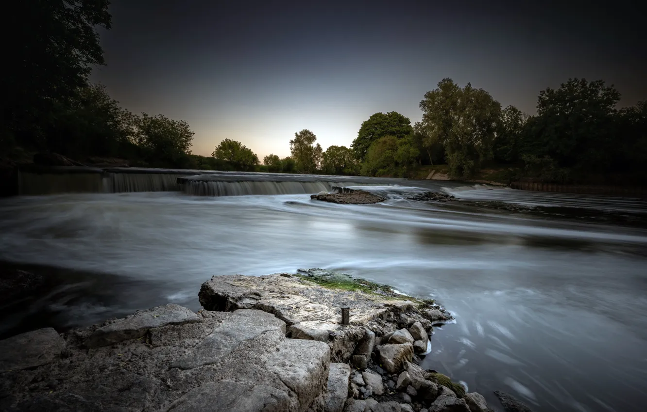 Photo wallpaper River, Severn, Long Exposures