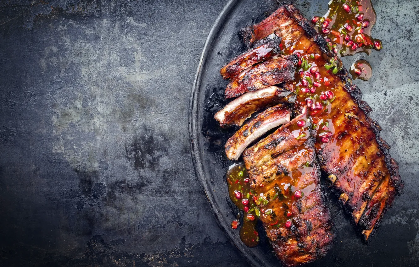 Photo wallpaper meat, cooked, Roast, dressings