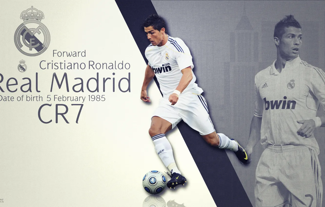 Photo wallpaper background, the ball, real Madrid, CR7, Ronaldo, cleats, Megastar