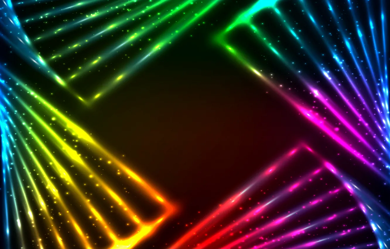 Photo wallpaper lights, vector, colors, abstract, rainbow, background