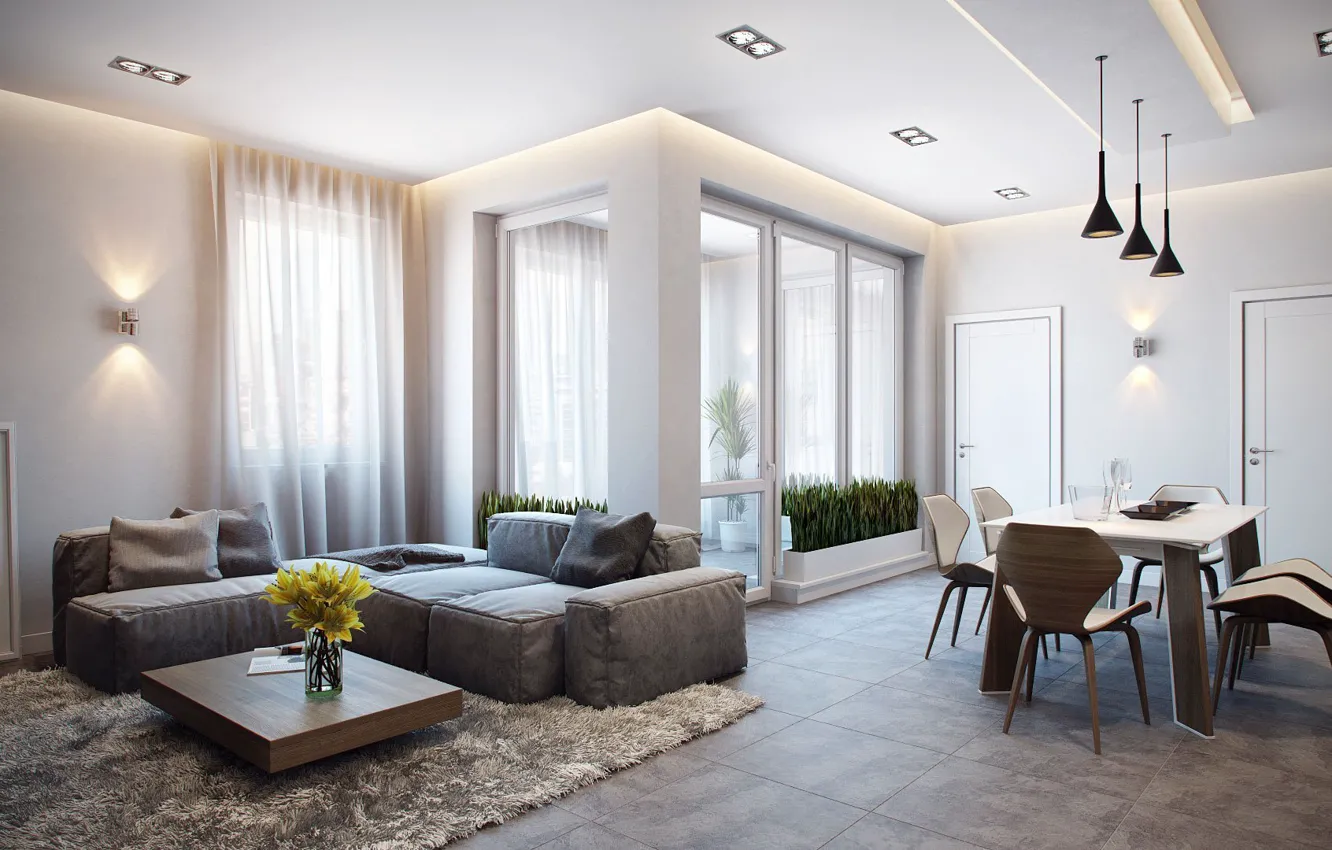 Photo wallpaper design, style, interior, living space