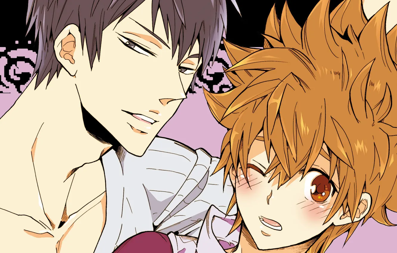 Photo wallpaper anime, art, guy, katekyo Hitman reborn, Sawada Tsuyoshi, Teacher mafia Reborn