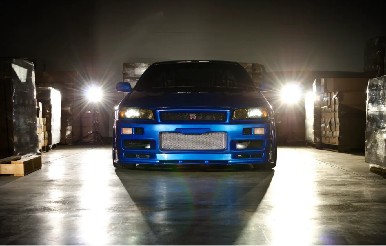 Photo wallpaper machine, Nissan, skyline, Nissan, gt-r, r34, the fast and the furious 4, fast and furious
