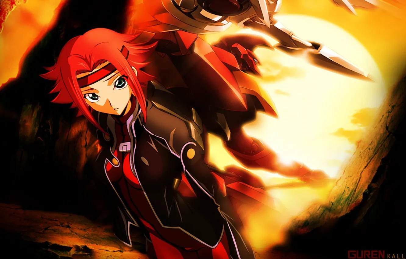 Photo wallpaper look, girl, robot, Code Geass