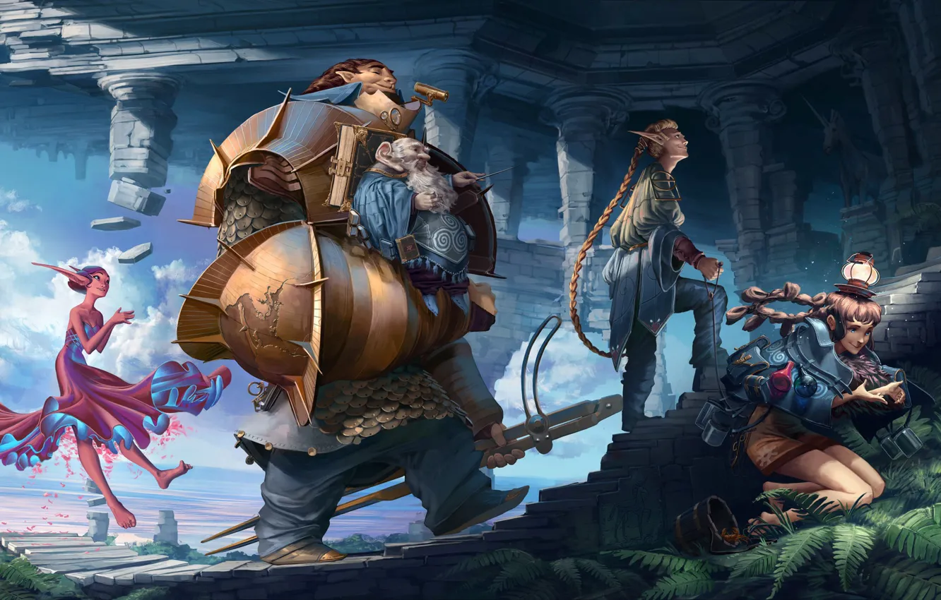 Photo wallpaper being, fern, traveler, the compass, THU Clans