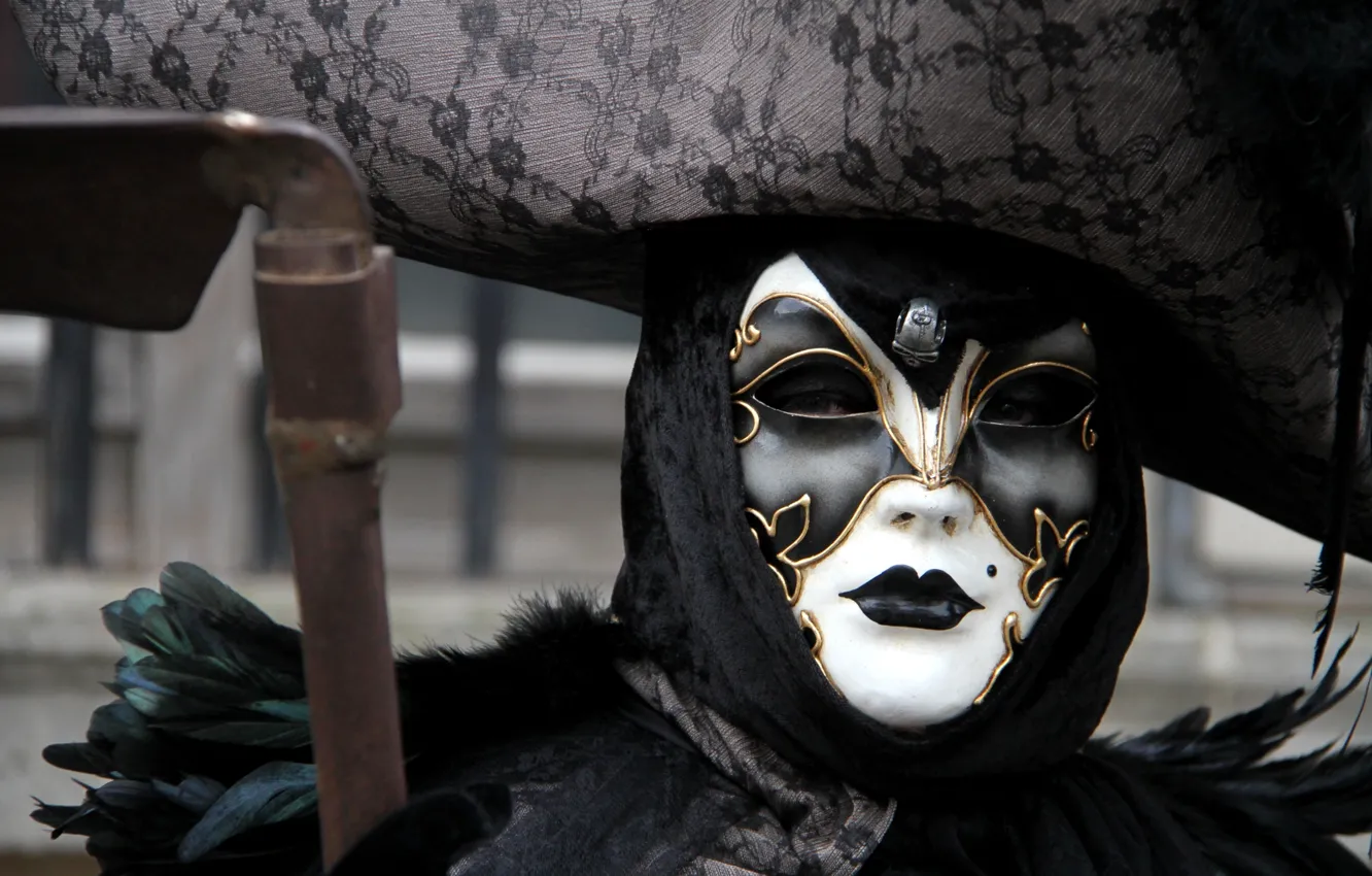 Photo wallpaper death, mask, costume, Venice, carnival