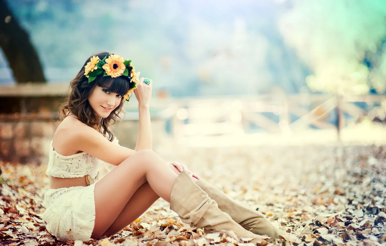 Photo wallpaper Happy, Modelo, Almudena Navarro