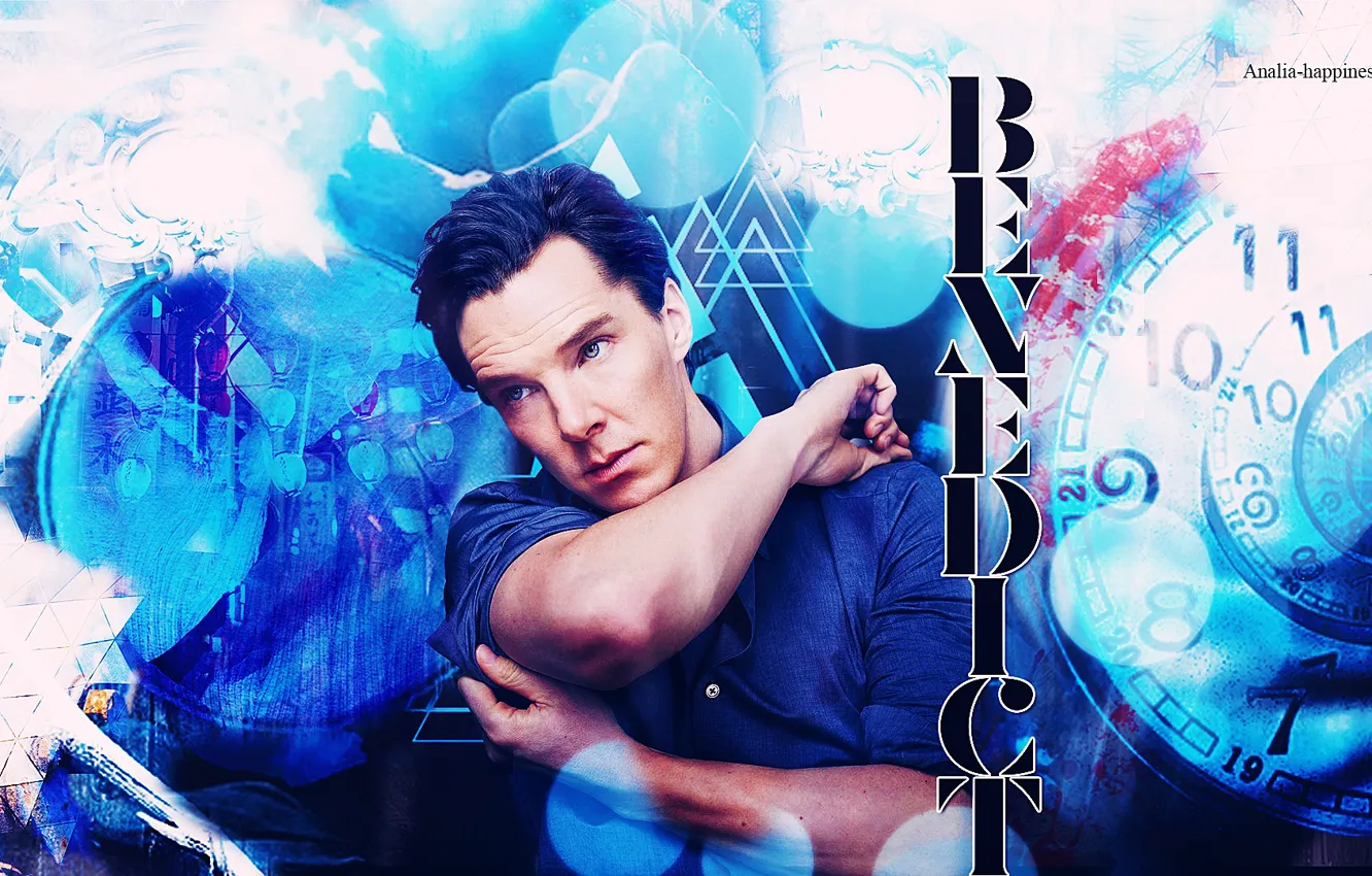 Photo wallpaper abstraction, Benedict Cumberbatch, Benedict Cumberbatch, British actor, by happinessismusic