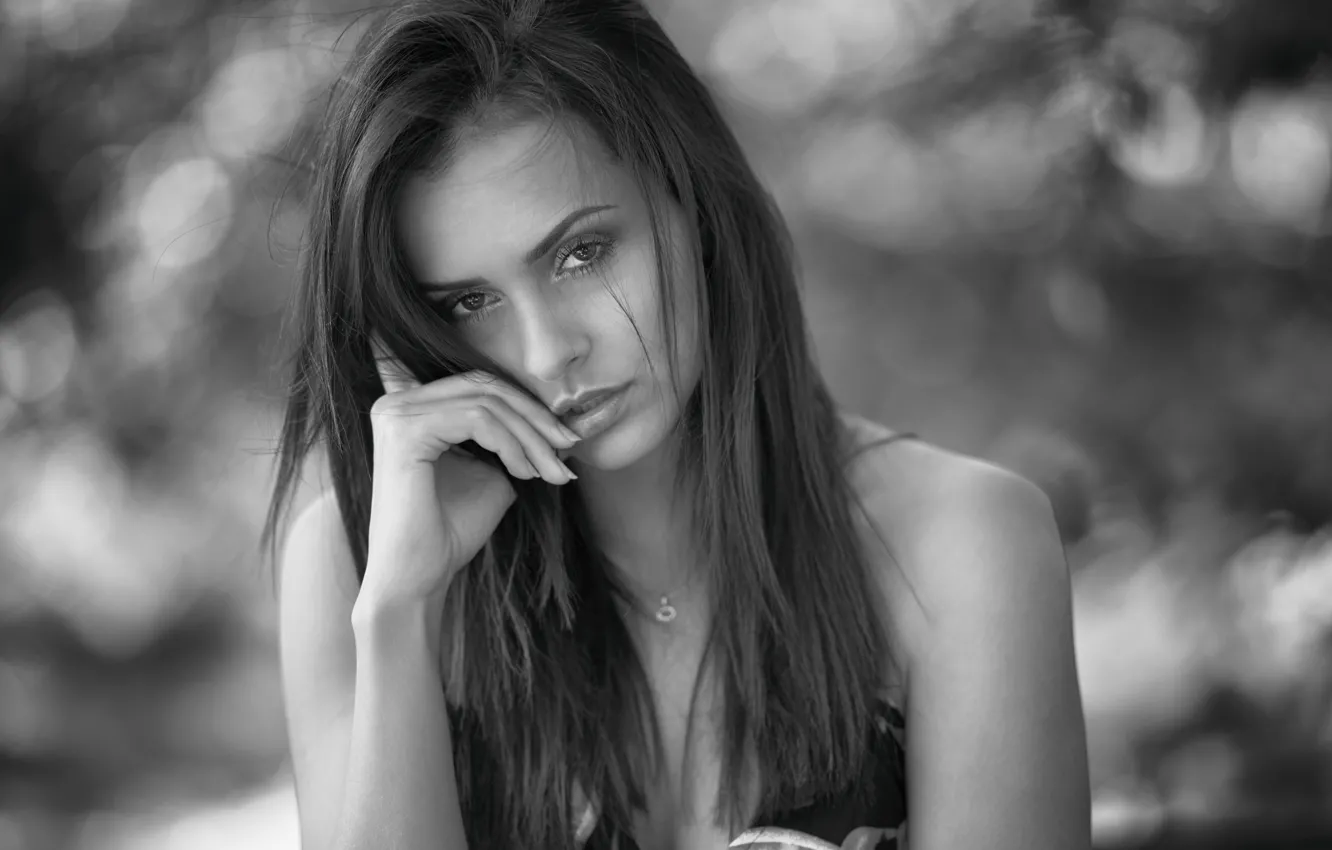 Photo wallpaper girl, face, Martin Fuhrmann