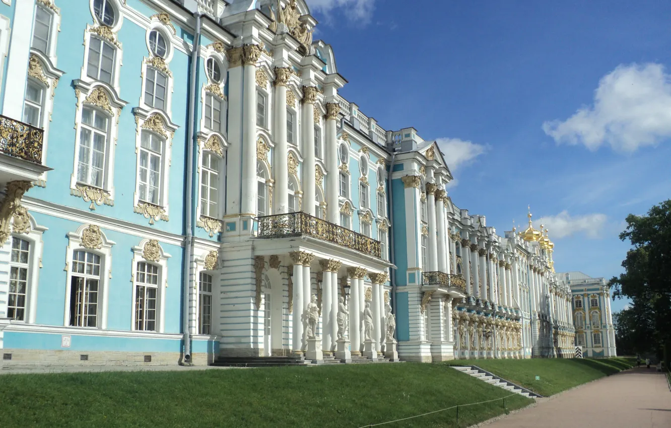 Photo wallpaper summer, the sky, clouds, Park, Catherine Palace