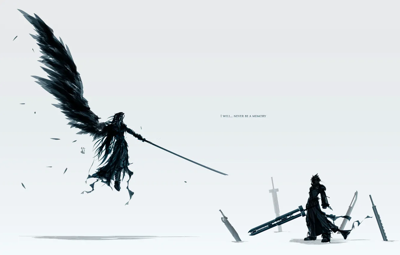 Photo wallpaper sword, Final Fantasy, Cloud, sefiroth, Sephiroth