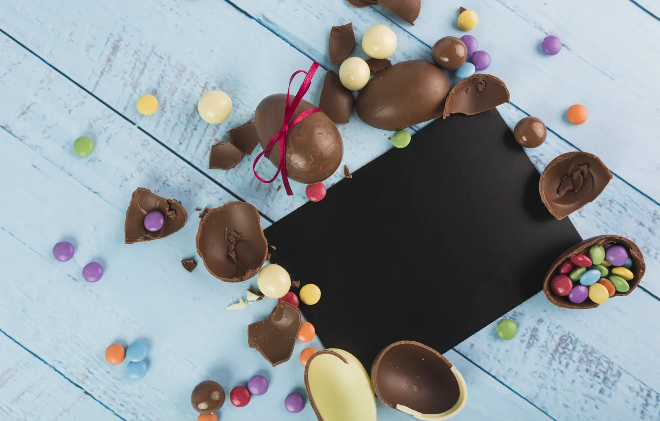 Photo wallpaper chocolate, eggs, candy, sweets