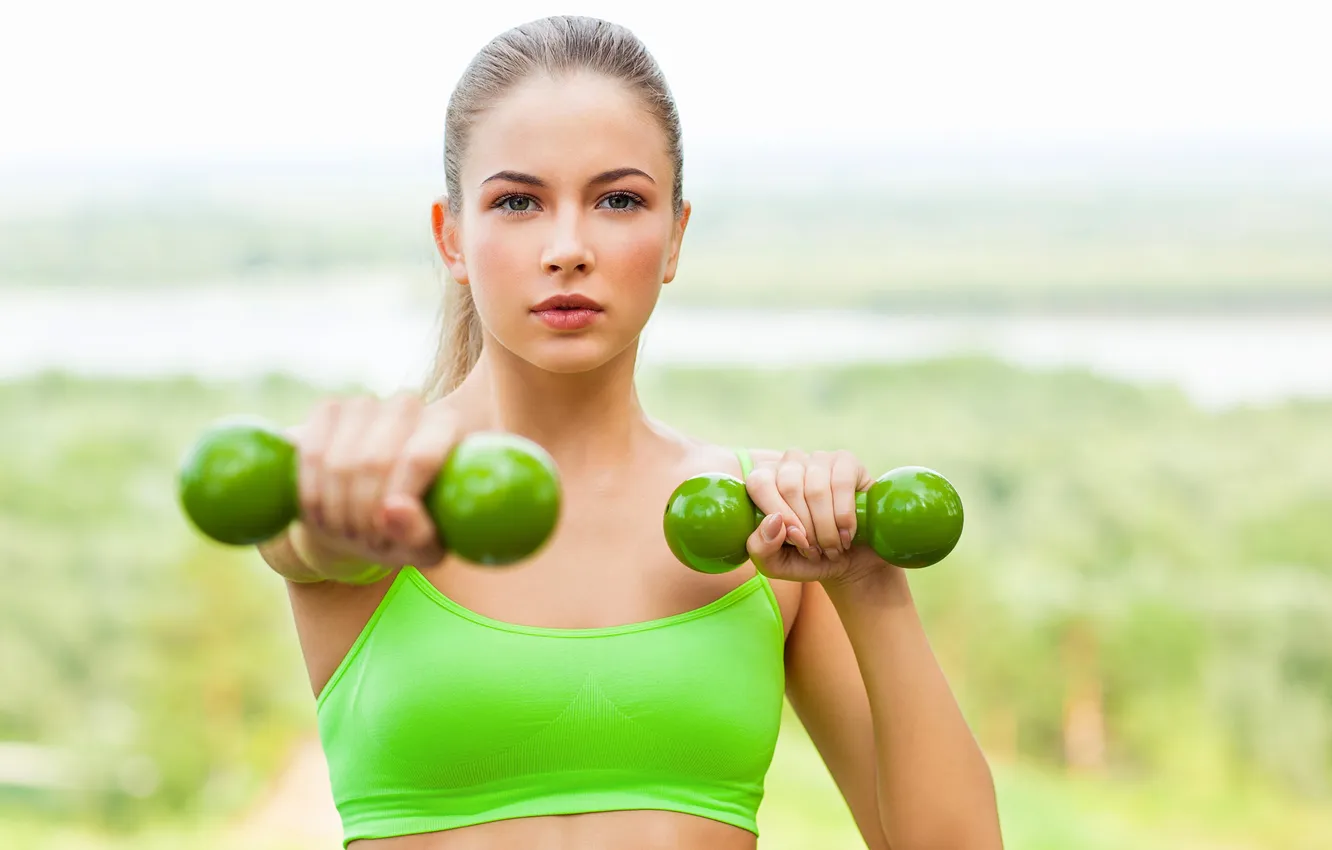 Photo wallpaper girl, sports, fitness, fitness model, athlete