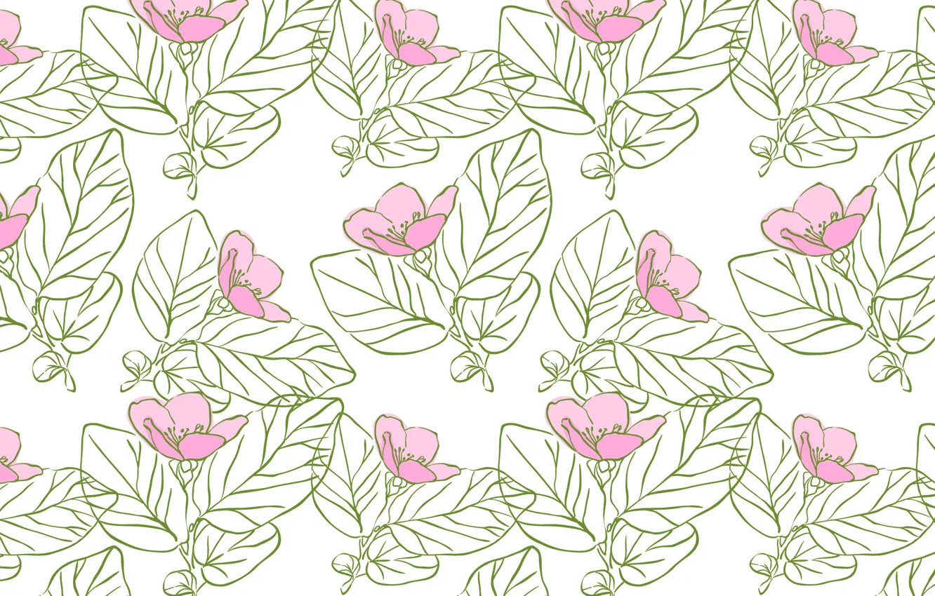 Photo wallpaper flowers, texture, pink, design, pattern, floral