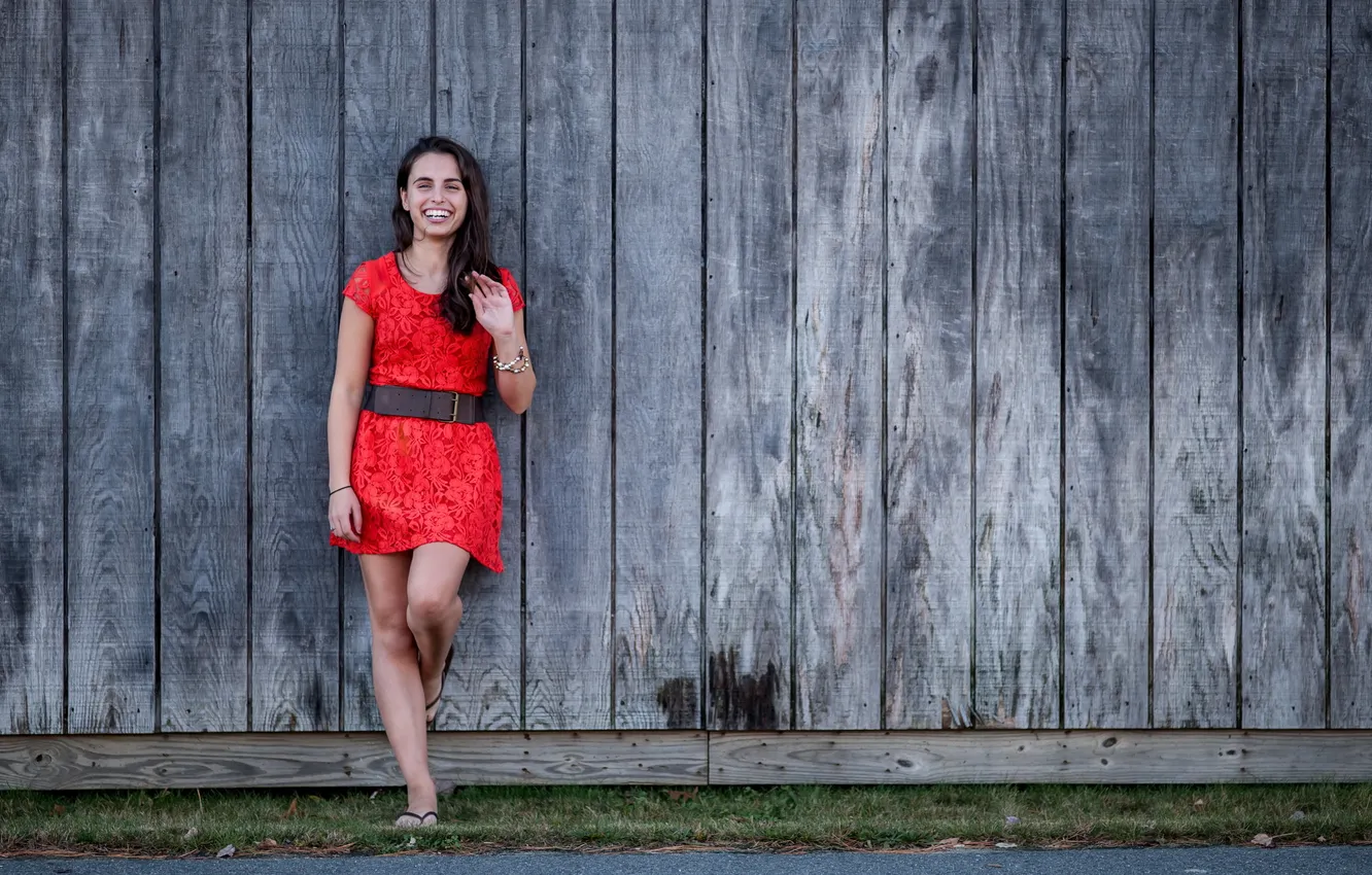 Photo wallpaper girl, background, wall