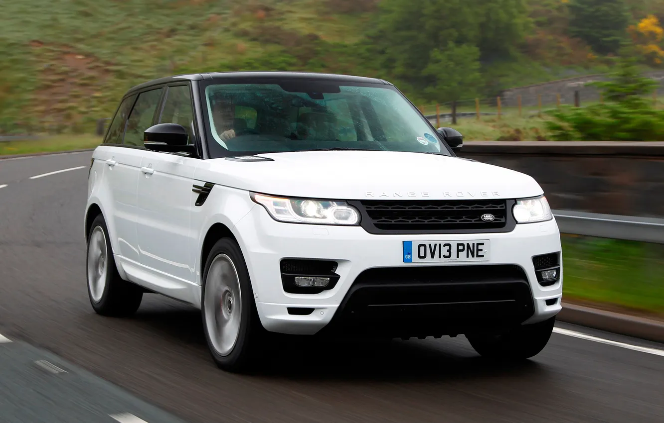 Photo wallpaper white, Land Rover, Range Rover, auto, wallpapers, Sport