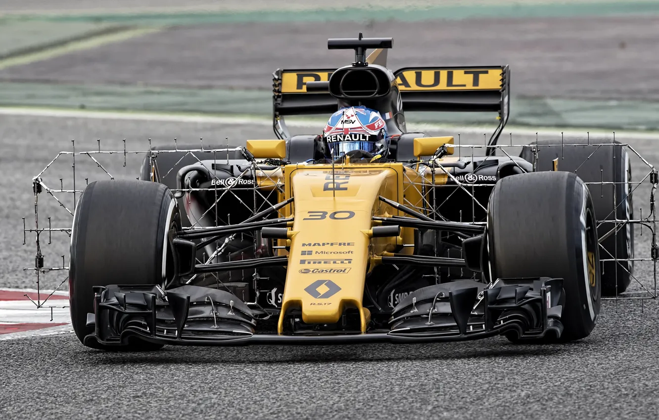 Photo wallpaper race, track, Formula 1, Renault RS17