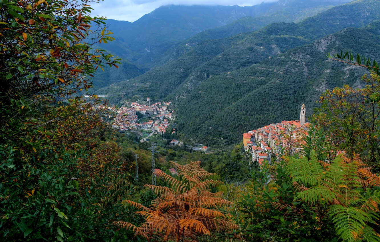Photo wallpaper landscape, mountains, photo, home, Italy, Liguria