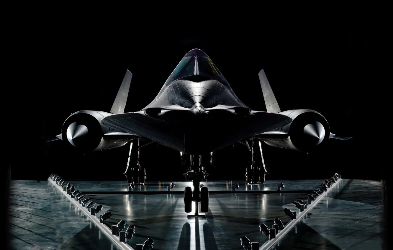 Photo wallpaper aviation, background, black, wheel, turbine, the plane, Lockheed SR-71