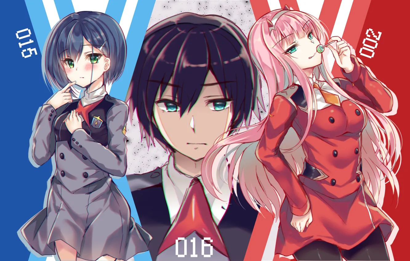 Photo wallpaper Girls, Guy, Anime, Darling In The Frankxx