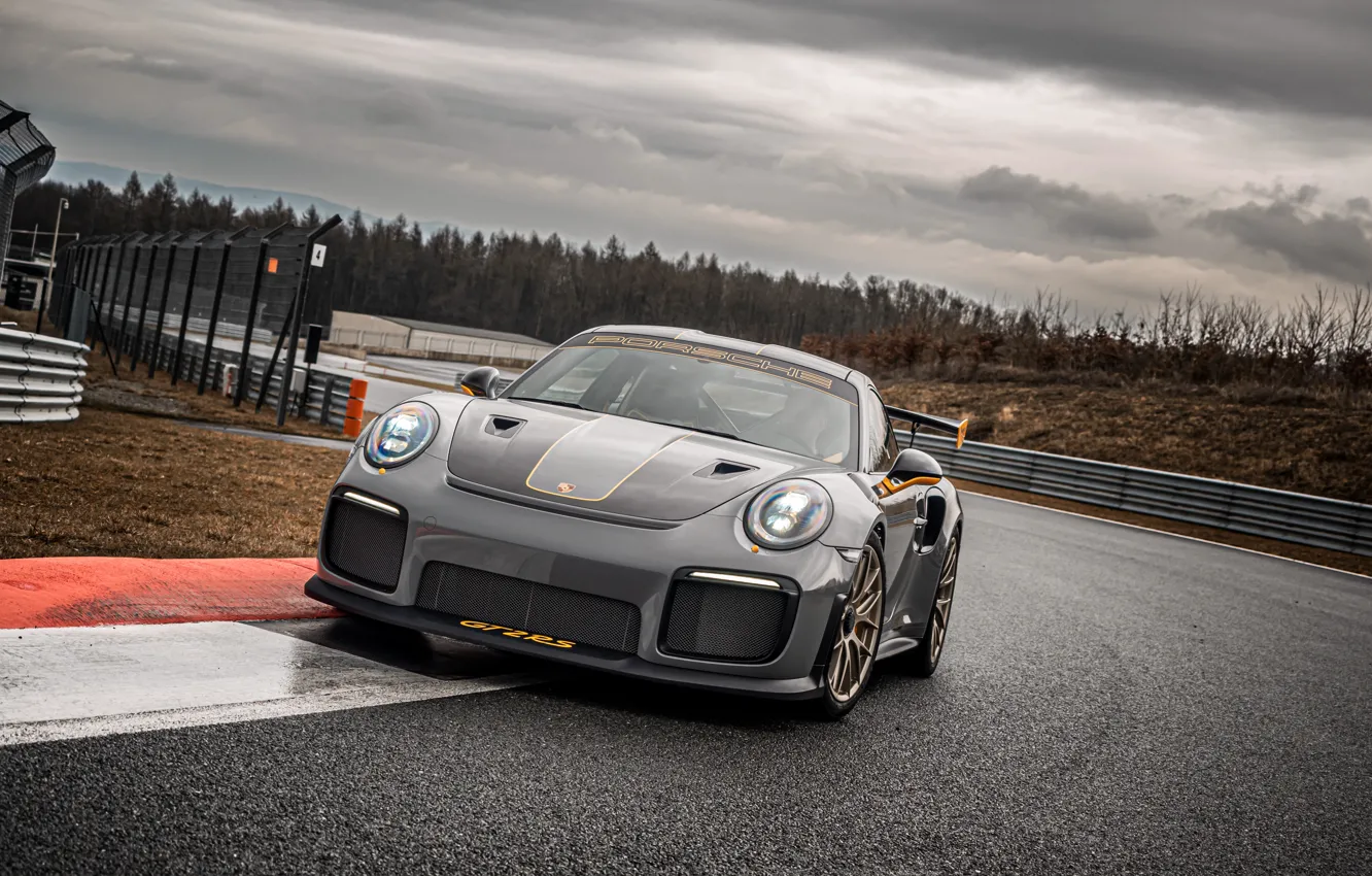 Photo wallpaper overcast, 911, Porsche, racing track, GT2 RS, 991, Edo Competition, 2020