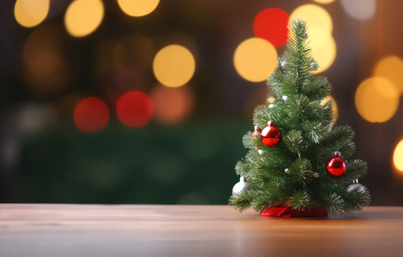 Photo wallpaper decoration, background, balls, tree, new year, Christmas, Christmas, balls