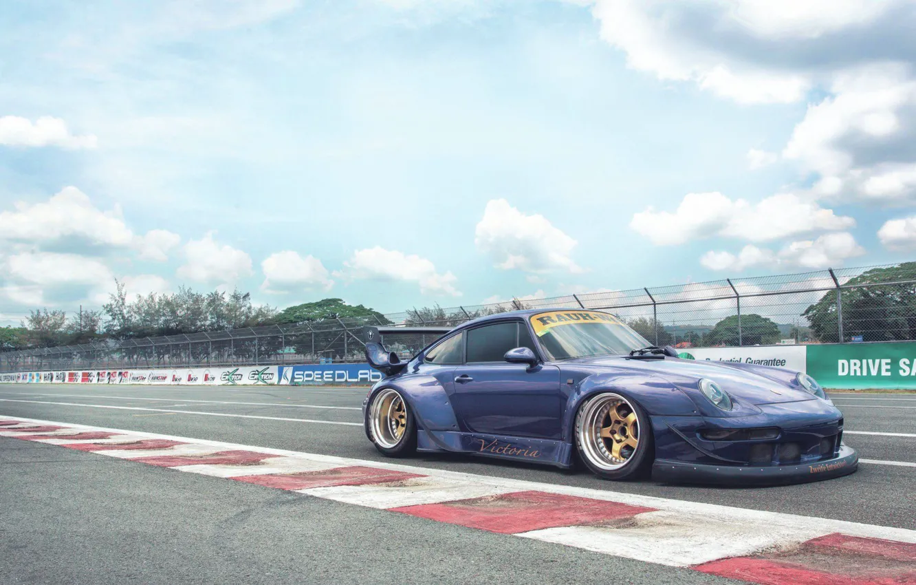 Photo wallpaper Porsche 911, Carrera, 993, 1994, Rough