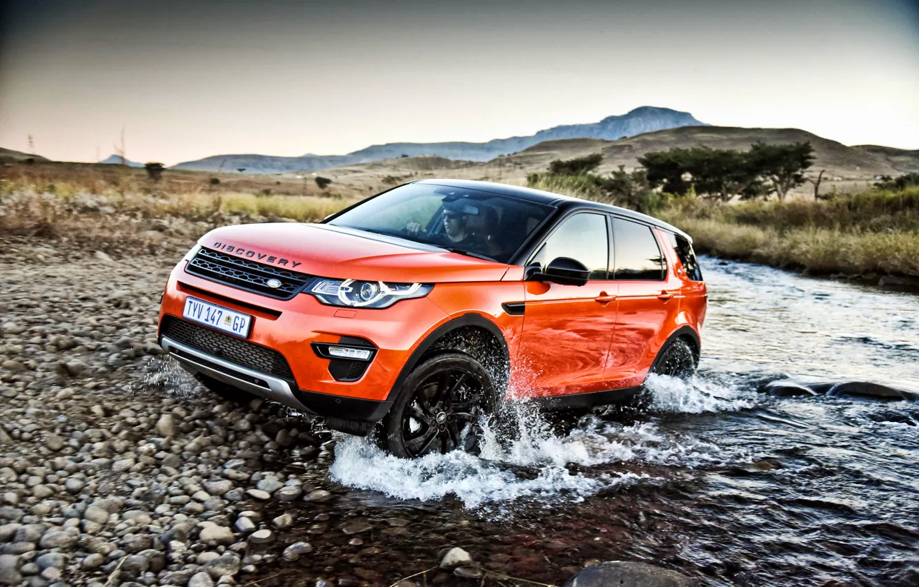 Photo wallpaper Land Rover, Discovery, Sport, discovery, land Rover, 2015, HSE, ZA-spec