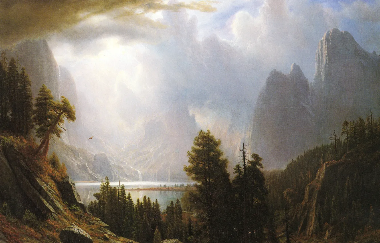 Photo wallpaper nature, picture, Landscape, Albert Bierstadt