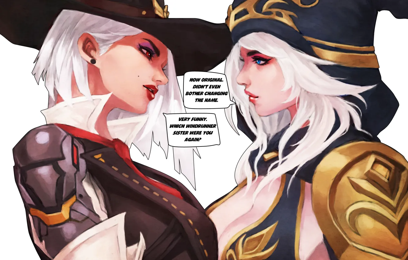 Photo wallpaper girl, art, League of Legends, Ashe, LoL, Overwatch, The Frost Archer