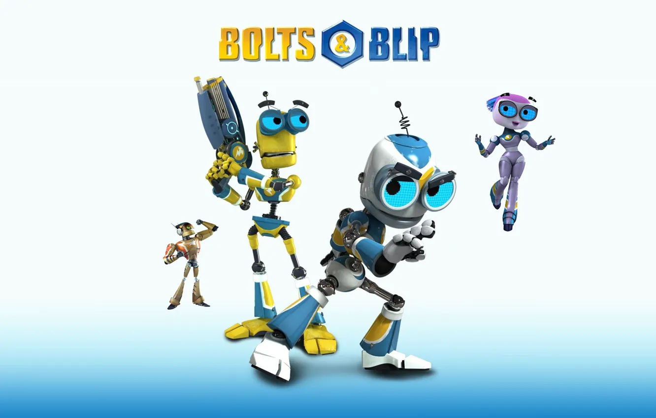 Photo wallpaper robot, Bolt and Blip, bolts &amp; blip