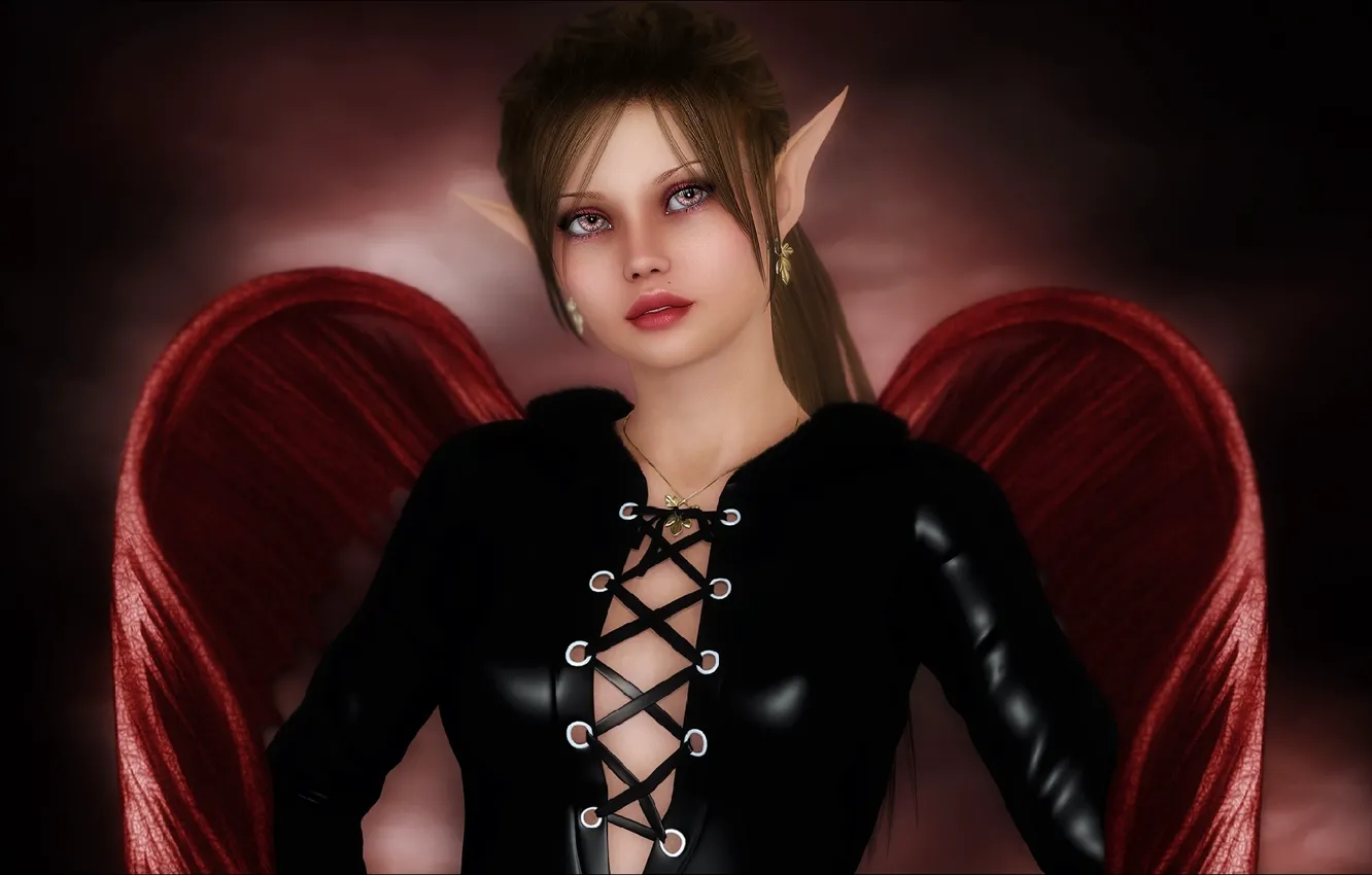 Photo wallpaper rendering, realism, angel, fairy, art, fantasy