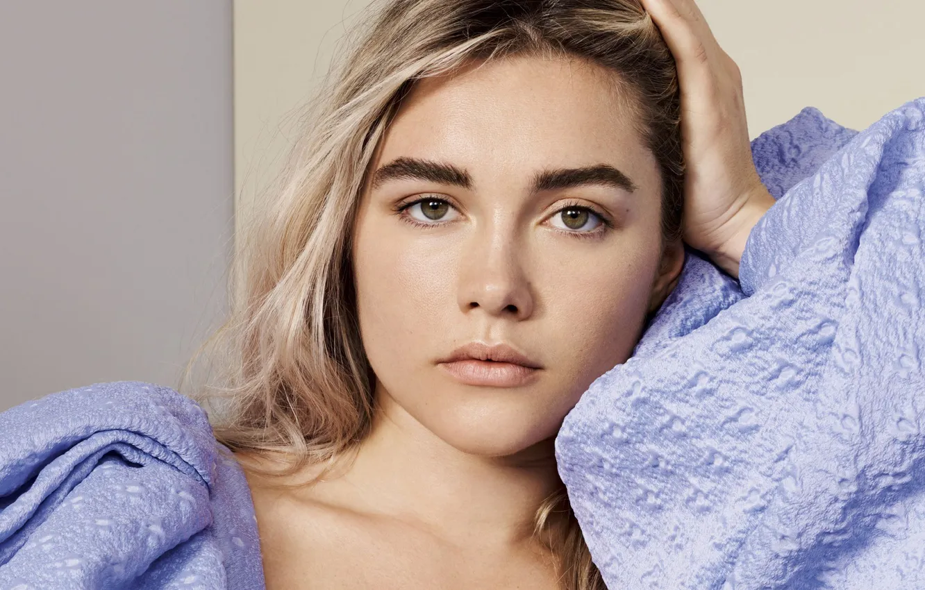 Photo wallpaper look, portrait, actress, blonde, Florence Pugh, Florence Pugh