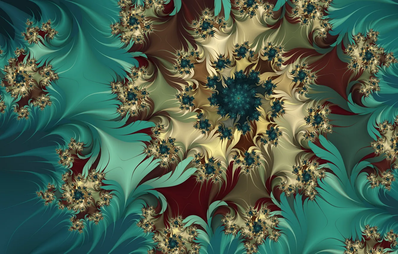 Photo wallpaper flower, fractal, buds