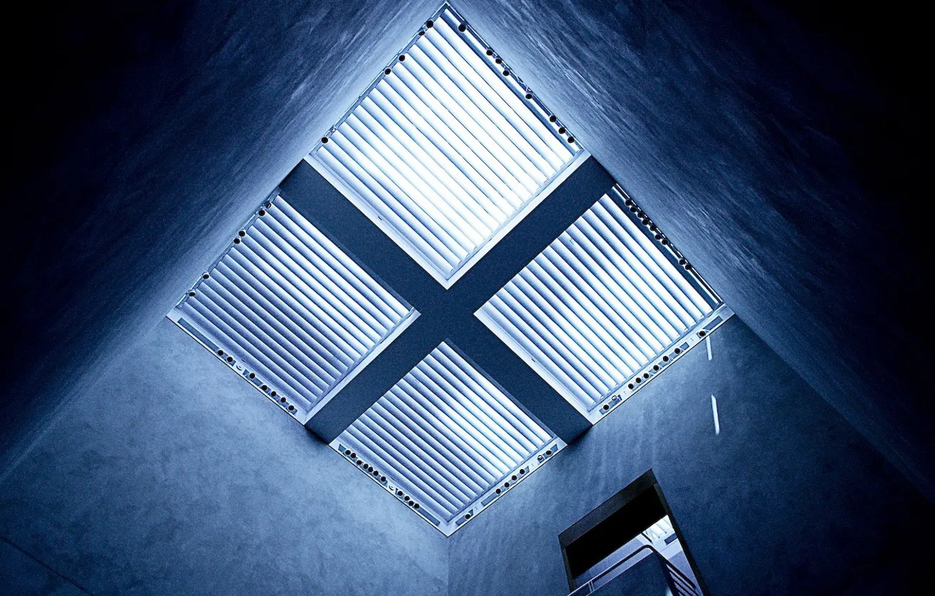 Photo wallpaper light, cross, grille