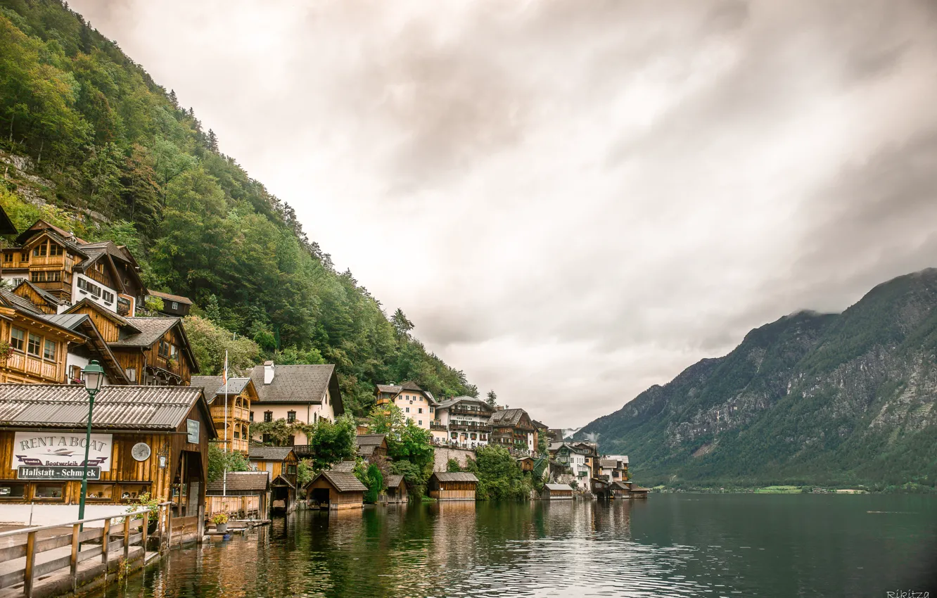Photo wallpaper Lake, Austria, Austria, Hallstatt, Lake