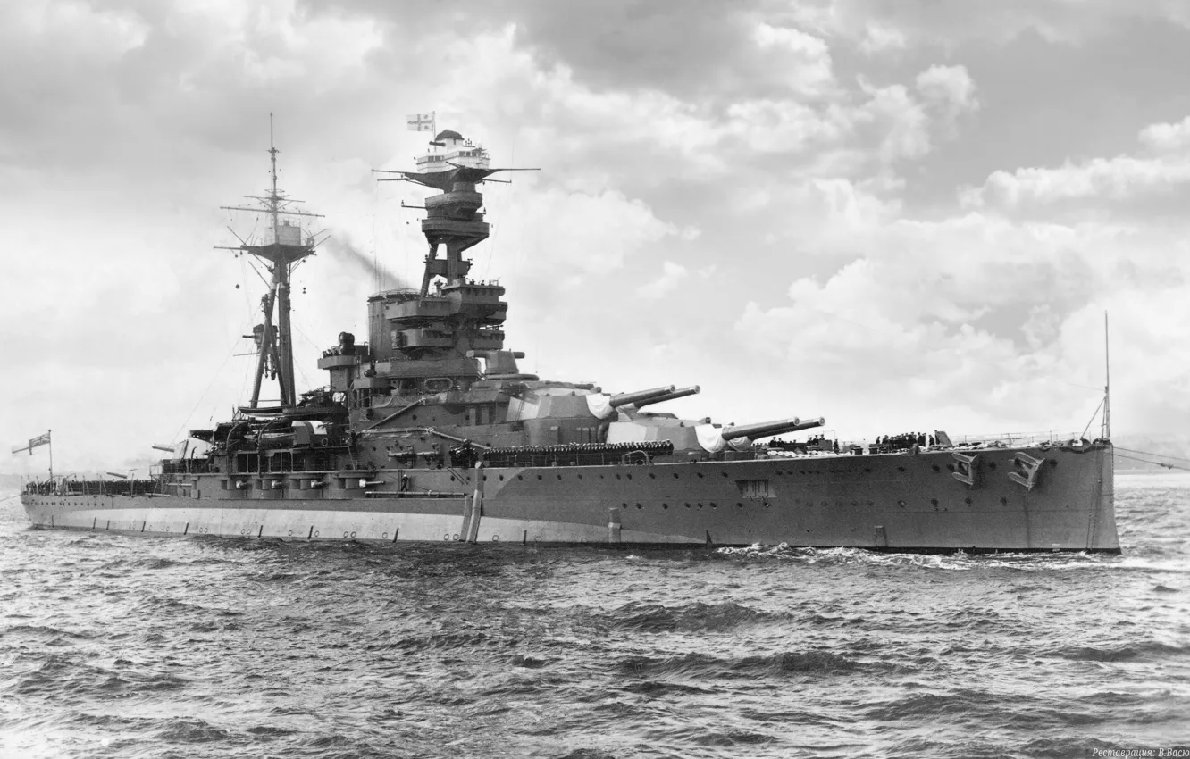 Photo wallpaper England, battleship, The Royal Navy, HMS Royal Oak