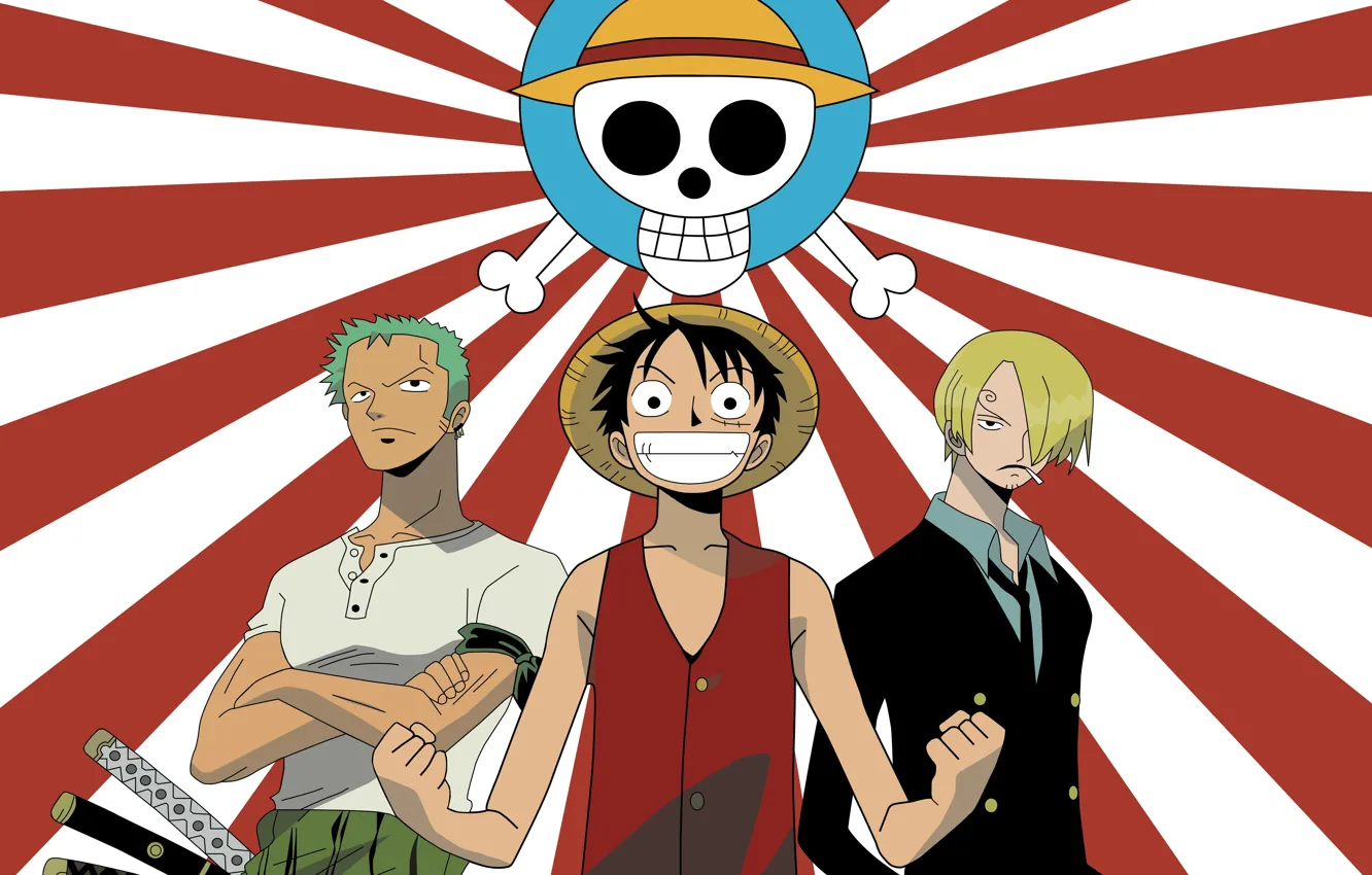 Photo wallpaper sword, game, One Piece, pirate, hat, anime, katana, captain