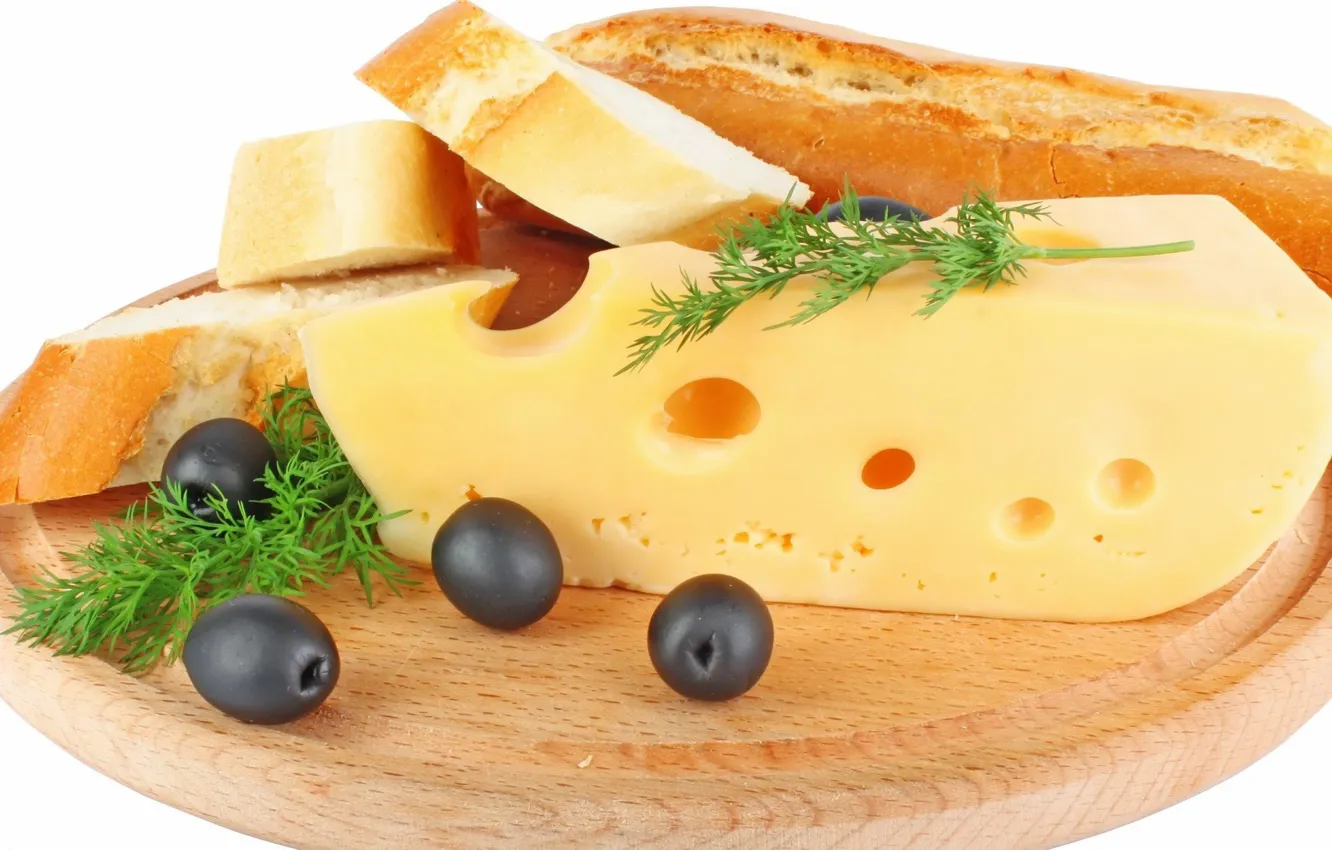 Photo wallpaper cutting Board, cheese, bread, food, Breakfast