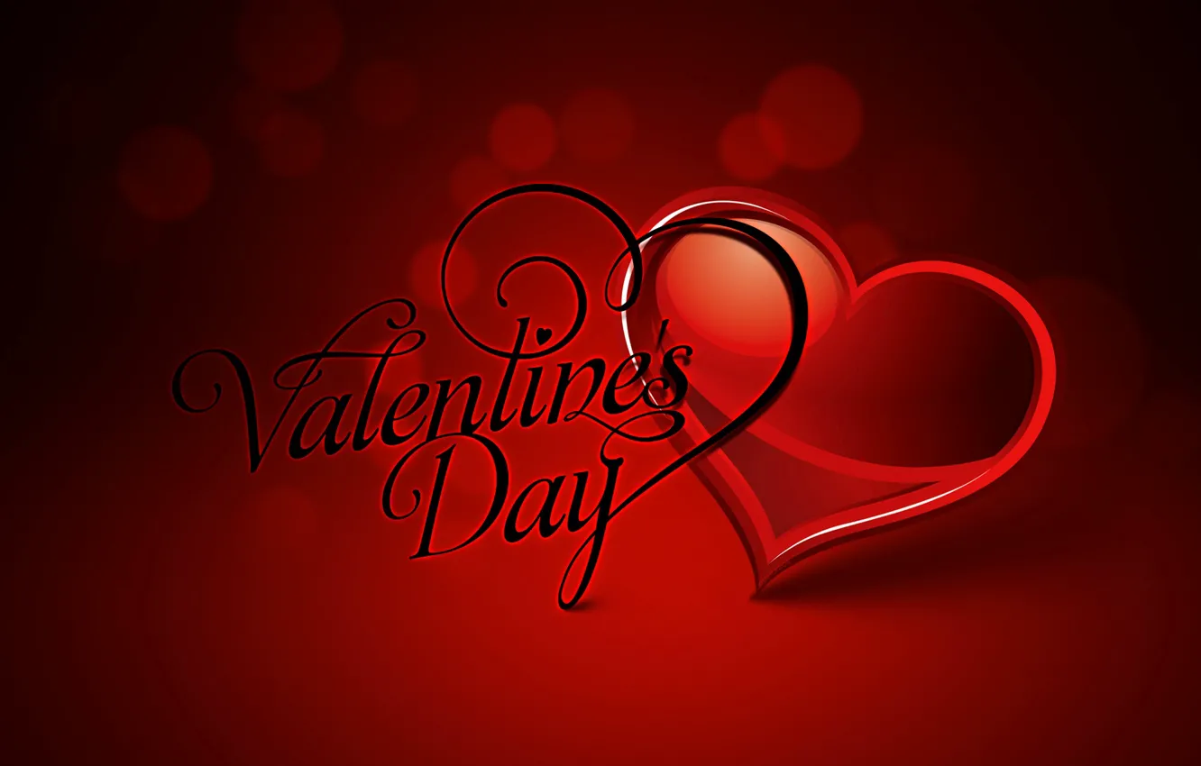 Photo wallpaper text, heart, vector, Valentine's day, postcard