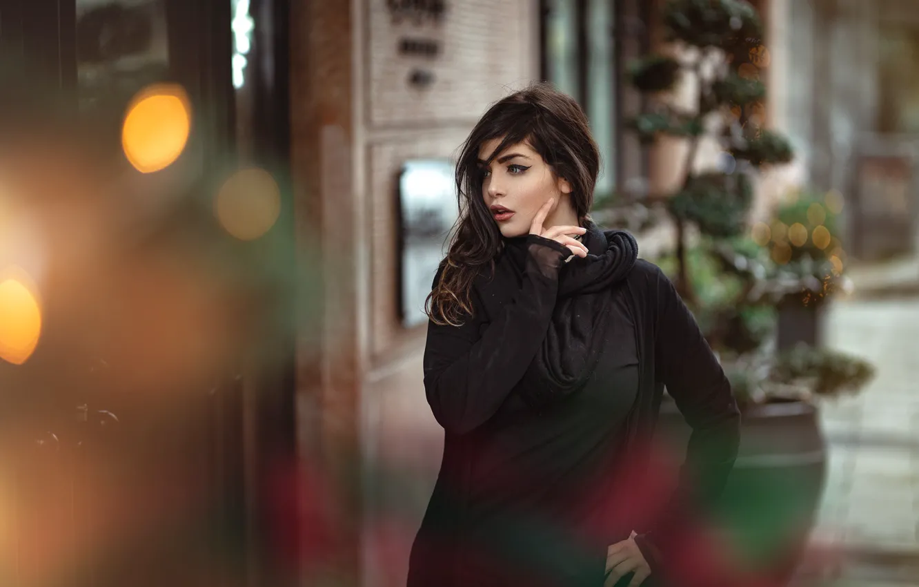 Photo wallpaper look, girl, pose, arrows, Topaz Arbell, Happy Anas