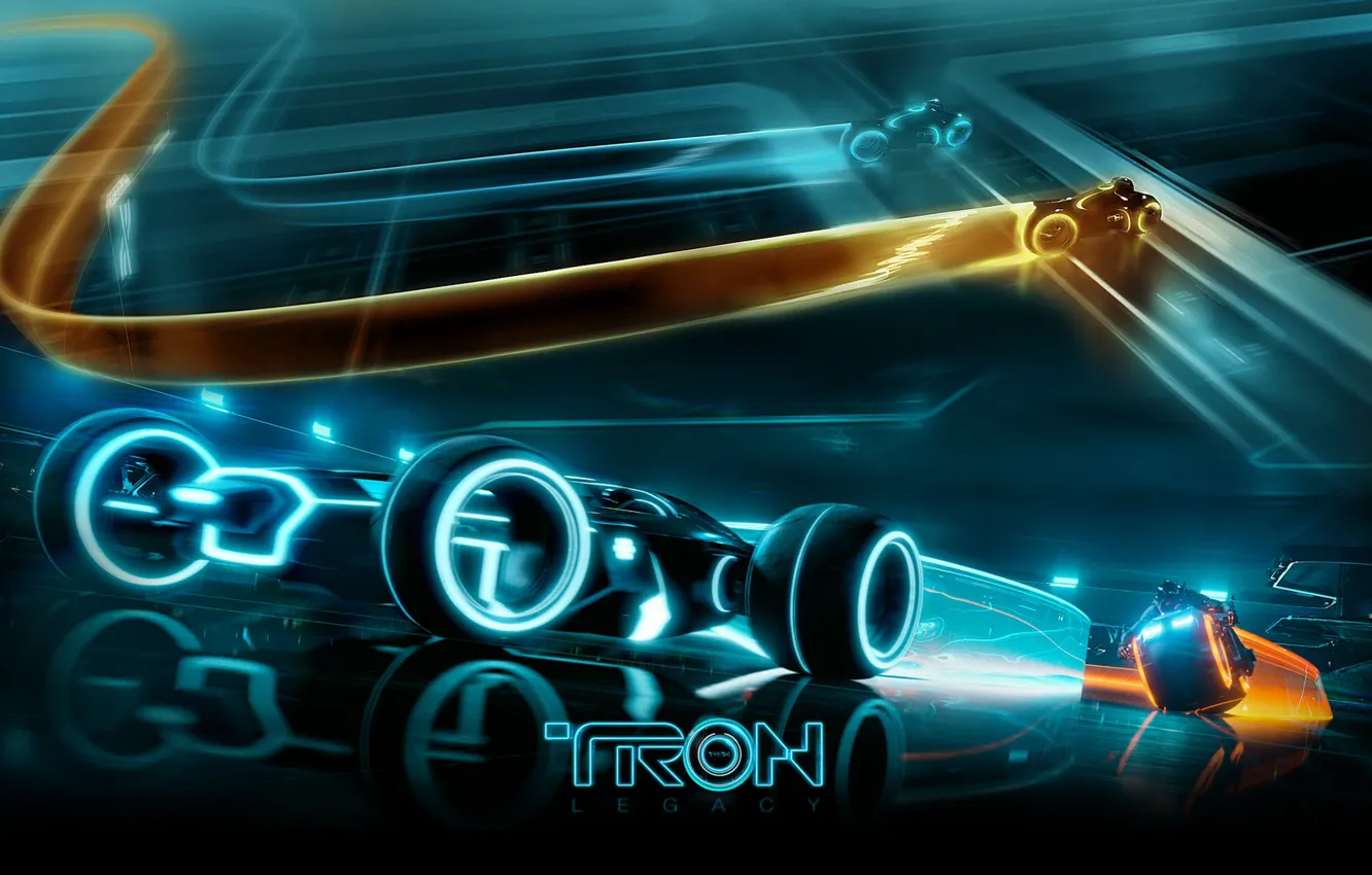 Photo wallpaper race, the throne, tron, Tron legacy