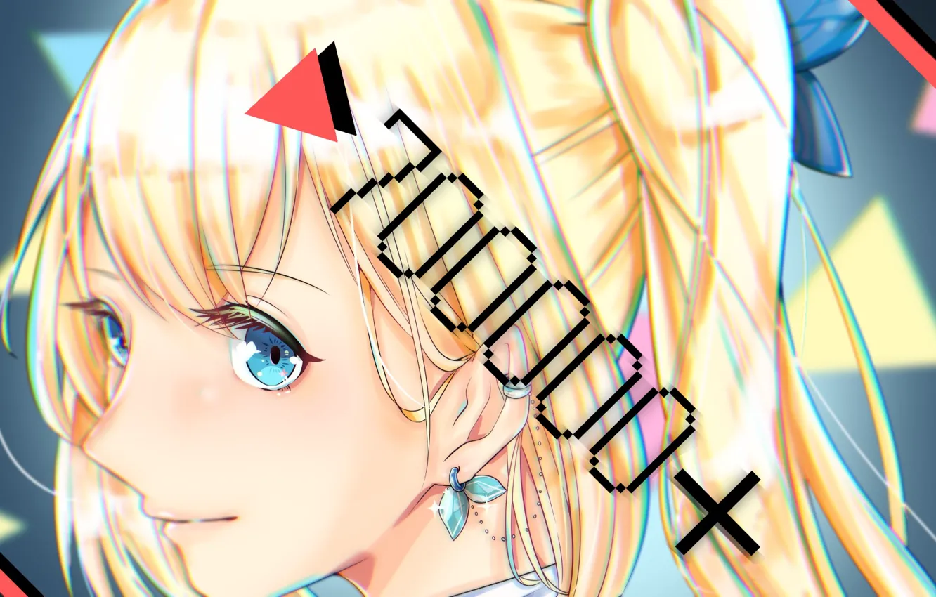 Photo wallpaper look, girl, the number, Virtual youtuber