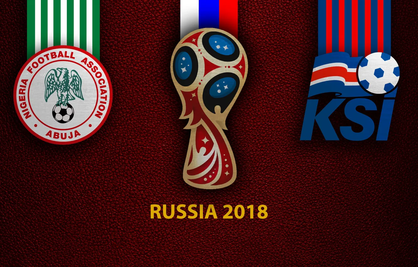 Photo wallpaper wallpaper, sport, logo, football, FIFA World Cup, Russia 2018, Nigeria vs Iceland