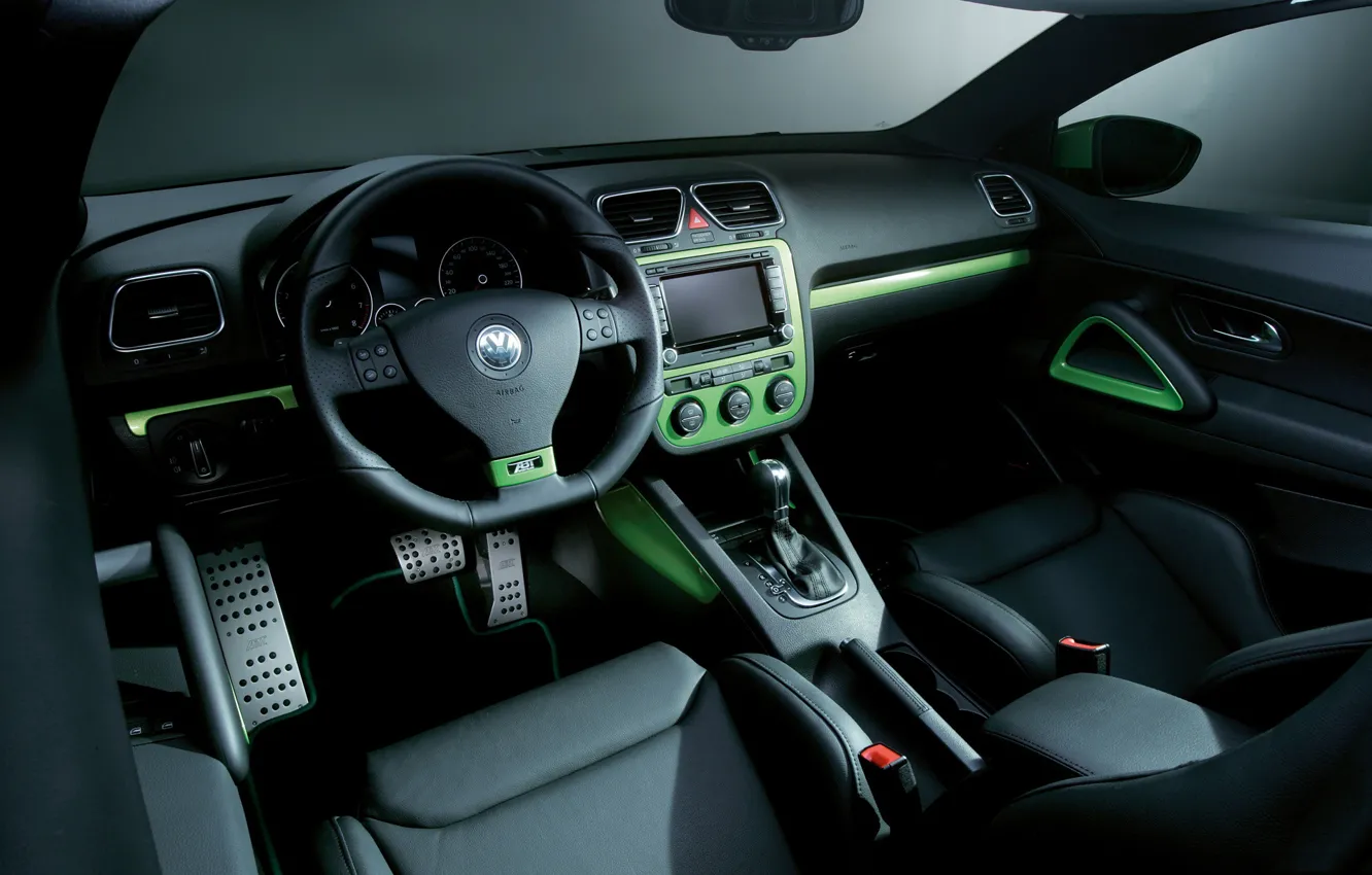 Photo wallpaper devices, the wheel, salon, ABT-Volkswagen-Scirocco, for your gamer.