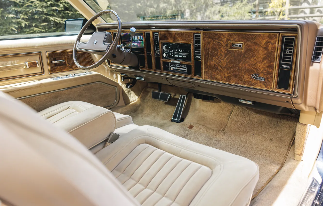 Photo wallpaper panel, interior, the wheel, salon, Buick Riviera