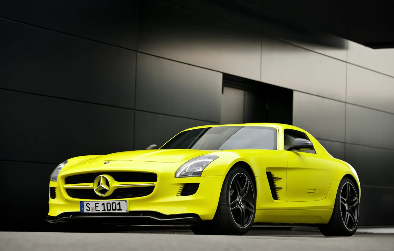 Photo wallpaper SLS E-celle, 1920x1200 cars, Mercedes benz