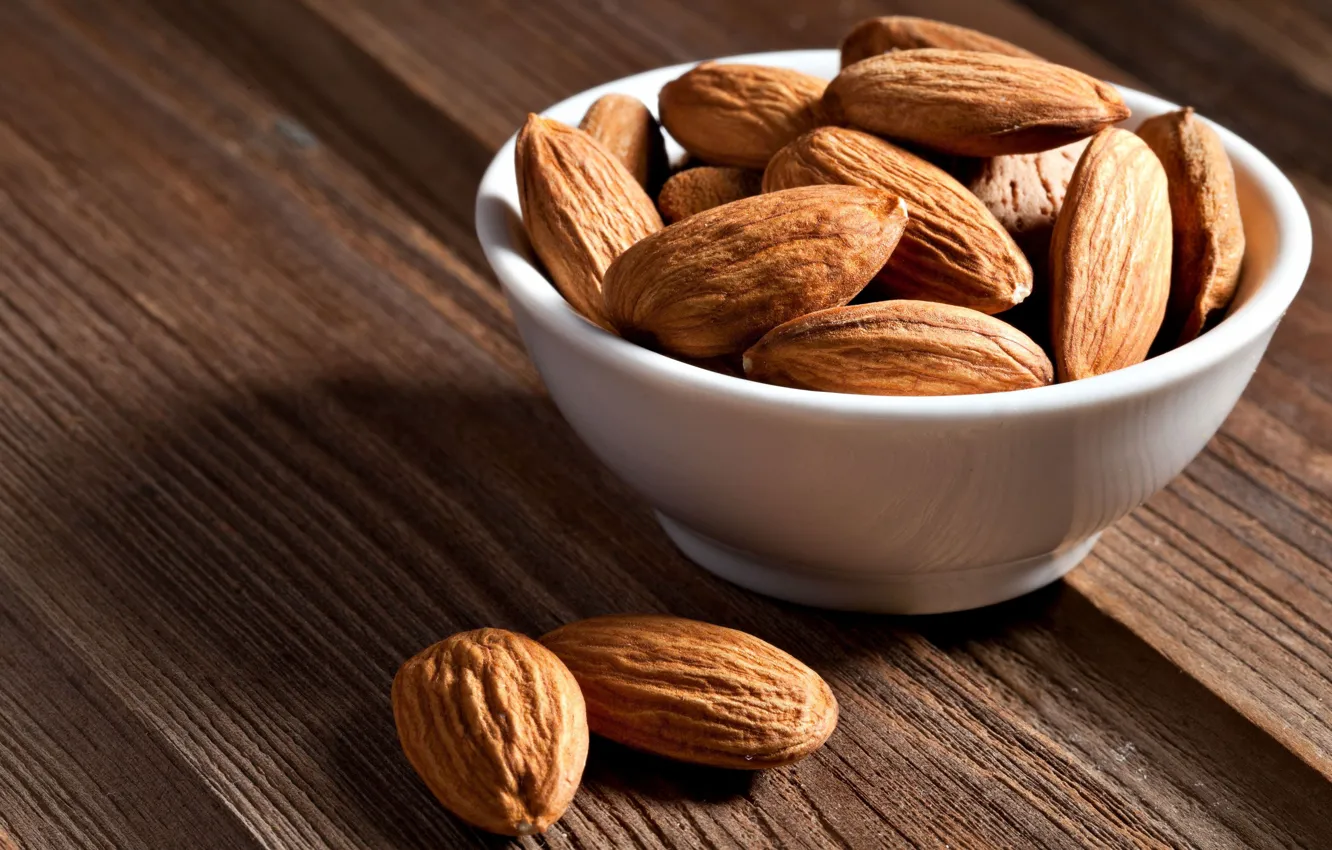 Photo wallpaper Cup, nuts, almonds