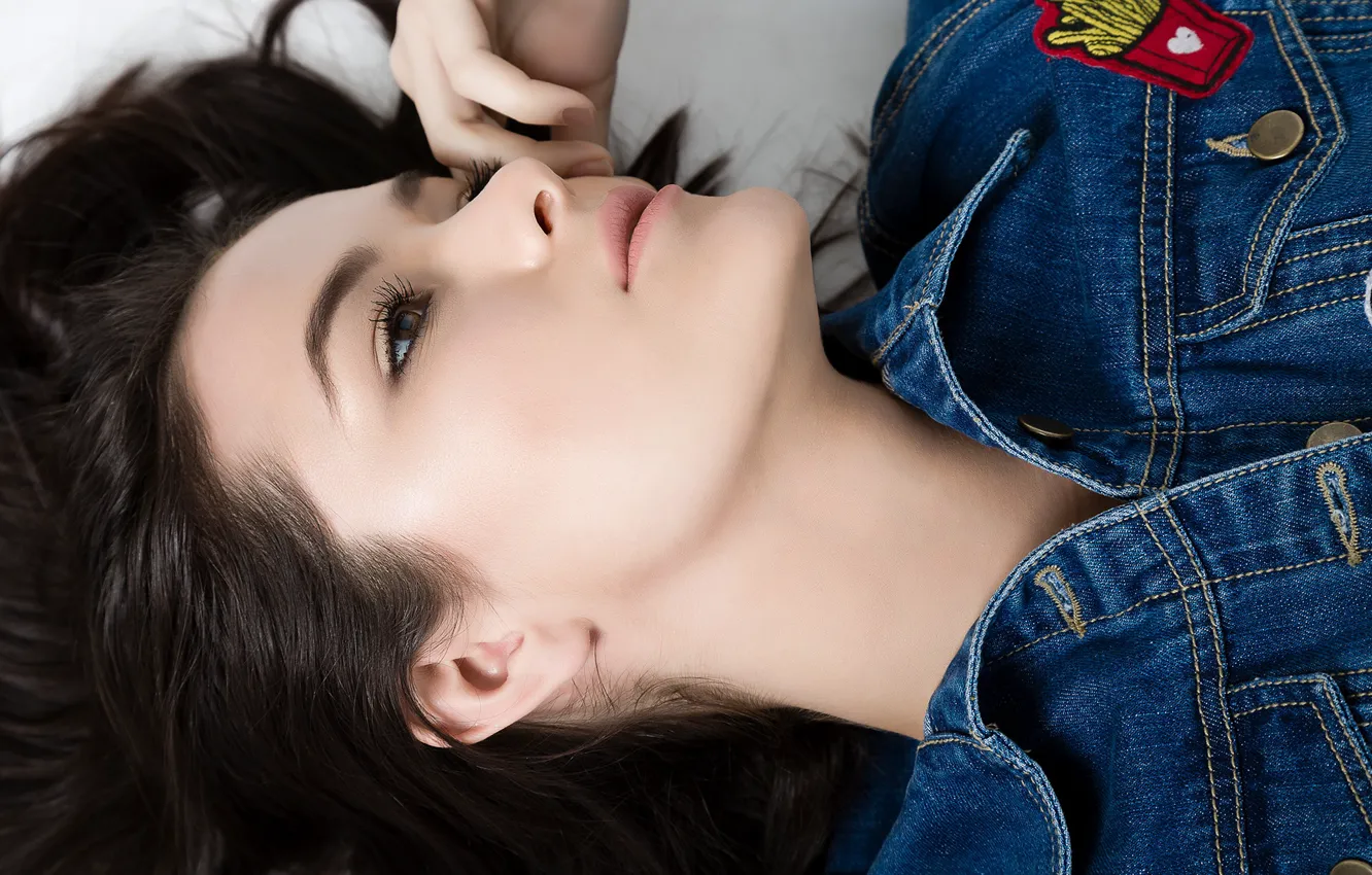 Photo wallpaper girl, hot, sexy, eyes, smile, beautiful, figure, model