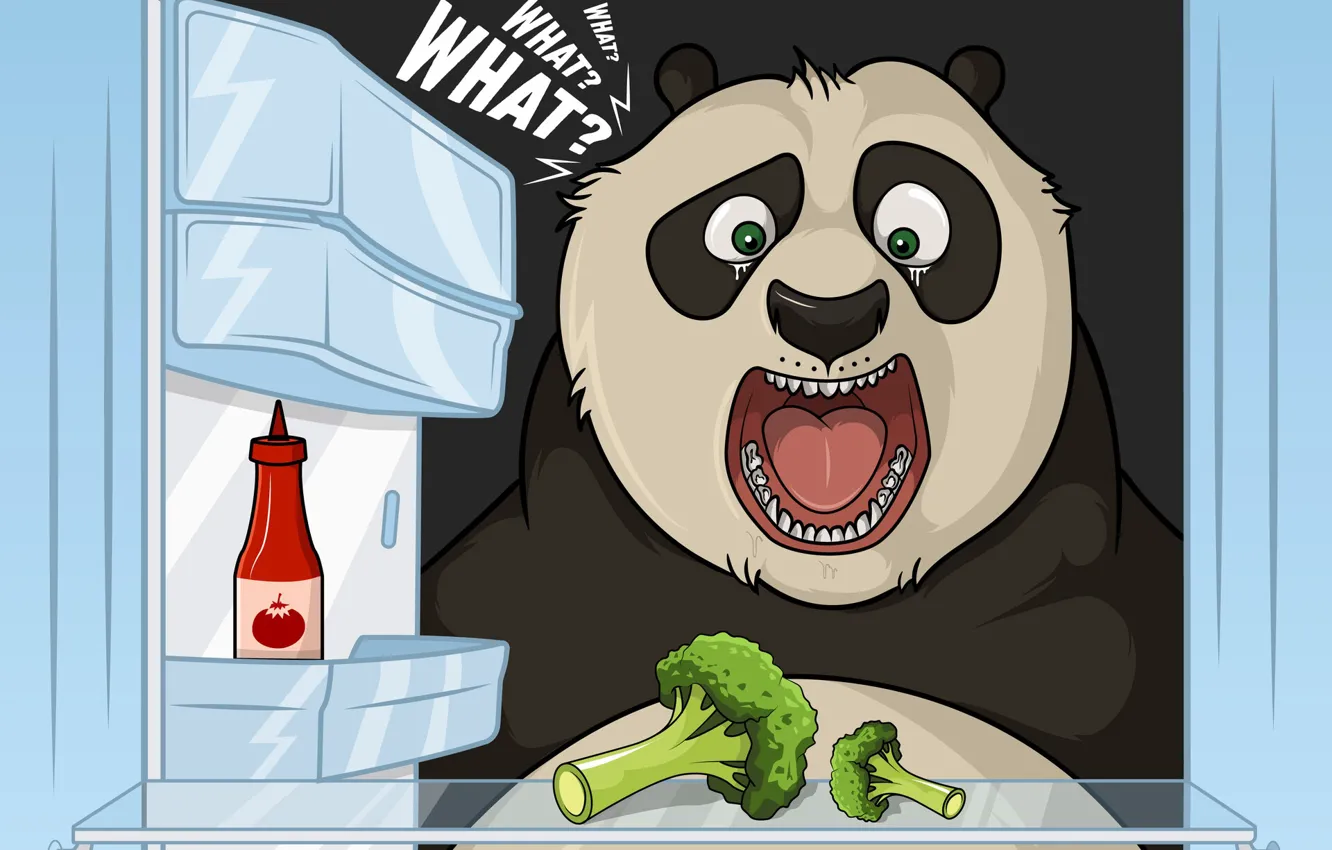 Photo wallpaper Humor, Panda, Style, Face, Bear, Art, Kung Fu Panda, Kung fu Panda